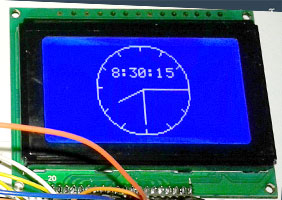 ساعت آنالوگ با AVR با LCD گرافیکی